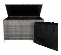 Salon de jardin monstershop rotin gris 1 personnes Gris G