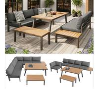 Salon de jardin - O.Ye - 6-7 personnes - Gris - Résistant aux intempéries - Pour jardin, balcon et terrasse G VAPORISATEUR DE SALON