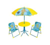 Salon de jardin pour enfants MARSUPILAMI 2 chaises pliantes Parasol Jaune