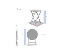 Salon de jardin rond en métal greensboro ø 60 cm argile avec 2 chaises - hespéri