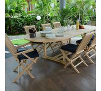 Salon de jardin teck biarritz 8 places