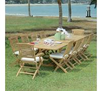Salon de jardin teck elda 10 places