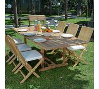 Salon de jardin teck vera cruz 6 places