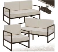 Salon de jardin COMOSA pour 5 personnes - marron/beige