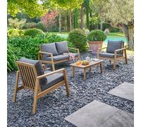 Hespéride – Salon de jardin Tiwi 4 places gris anthracite