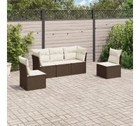 Salon de jardin vidaXL 5 pcs - Marron
