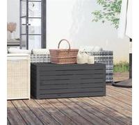 vidaXL Coffre de jardin en pin massif gris 101 x 50,5 x 46,5 cm
