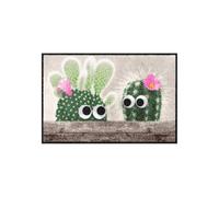 Salonloewe Cactus Freunde Paillasson amusant 50 x 75 cm - Pour la maison et l'entrée - Motif cactus