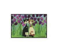 Salonloewe Cielo Di Tulipani Paillasson lavable 50 x 75 cm