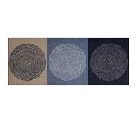 Salonloewe Efia Paillasson Lavable, Tapis d´entrée intérieur et extérieur, Motif: Nestor Denim, 75 x 190 cm