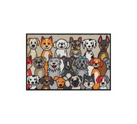 Salonloewe Minimatte Dog People I Paillasson et paillasson pour intérieur 50 x 75 cm
