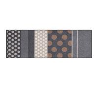 Salonloewe Paillasson glamour à pois gris I Paillasson et paillasson pour intérieur 60 x 180 cm