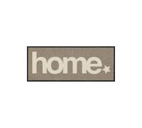 Salonloewe Paillasson Home Star Taupe 030 x 075 cm - Avec inscription étroite et lavable
