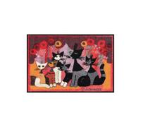 Salonloewe Rosina Wachtmeister Paillasson Festa dei Gatti 050 x 075 cm, paillasson, pour l'extérieur, l'intérieur