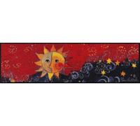 Salonloewe Rosina Wachtmeister Sole Nuovo Paillasson lavable 35 x 120 cm Motif chats Multicolore amusant Tapis d'entrée Lavable