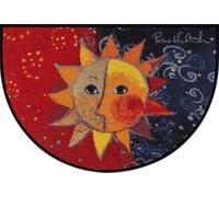 Salonloewe Rosina Wachtmeister Sole Nuovo Paillasson lavable 60 x 85 cm Motif chats Multicolore amusant Tapis d'entrée Paillasson lavable