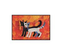 Salonloewe Rosina Wachtmeister Terral RW Paillasson Motif chat Catmom Paillasson pour l'intérieur et l'extérieur Lavable 050 x 075 cm