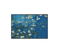 Salonloewe Tapis d'artiste lavable en machine Motif amande Turquoise 050 x 075 cm