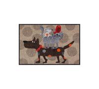 Salonloewe Welcome Home Paillasson lavable Motif tour d'animaux 50 x 75 cm Multicolore amusant