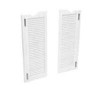 Saloontür Paire de portes battantes bombées et oscillantes solides en bois de pin avec charnières pour café, couloir, cuisine, bar (blanc, 107 x 76 cm)