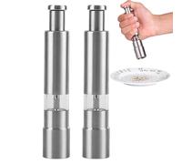Salt And Pepper Grinder - Stainless Steel 15.3x2.8cm Thumb Push Button