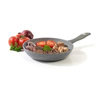 Salter BW02764G Marblestone 28 cm Poêle à Frire Antiadhésive, Aluminium Forgé, Revêtement Antiadhésif Effet Marbre, Sans PFOA, Compatible avec Plaques à Induction et Lave-Vaisselles, Gris