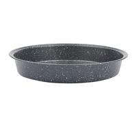 Salter BW07036EU7 Megastone Moule à Gâteau, Tarte Moule, 24cm Plat Rond, moules à gâteaux en antiadhésif, Plaque à Pâtisserie ou Rôtir, Sans PFOA, Passe au Four Jusqu'à 220°C, Acier au carbone