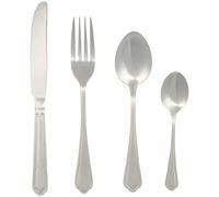 Salter BW12426EU7 Richmond Ménagère 24 pièces : service de couverts en acier inoxydable 18/10, pour 6, six couteaux, fourchettes, cuillères à soupe et cuillères à café, garantie 50 ans, argent