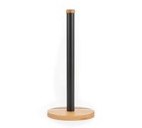 Salter BW13565EU7 Toronto Porte-Rouleau de Cuisine - Porte-Serviettes en Papier autoportant, étagère de Rangement, Organisateur de Plan de Travail, Rouleaux de Cuisine Standard, Bois d'acacia, Noir