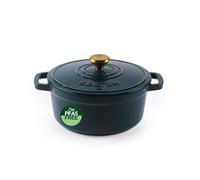 Salter Chester Cocotte en fonte, 24 cm, 3,4 L | Revêtement émaillé, couvercle auto-arrosant, passe au four jusqu’à 240 °C, tous feux dont induction, sans PFAS
