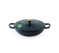 Salter Chester cocotte peu profonde en fonte - four hollandais de 30 cm, couvercle auto-arrosant, fonte, compatible au four, convient à tous les types de plaques y compris induction, 2,8 L, Sans PFAS