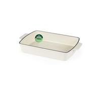 Salter Chester Plat à rôtir en fonte 39,7 x 23,7 x 6,7 cm, crème | Finition émaillée, four jusqu’à 240 °C, induction, sans PFAS, chaleur homogène, de la plaque à la table