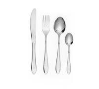 Salter COMBO-8753 Harrogate Cutlery Set - 32 Piece 18/10 Stainless Steel, Table Utensils for 8 Place Settings, Dishwasher Safe, Forks/Knives/Spoons/Teaspoons Included in Set, 25 Year Guarantee
