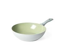 Salter Earth Poêle Wok 28 cm en Aluminium Forgé, Revêtement Antiadhésif Céramique, Sans PFOA, Compatible Induction, Batterie de Cuisine Facile à Nettoyer, Idéale pour Cuisson Saine et Durable