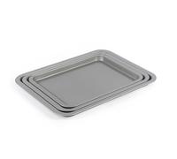 Salter Essentials Ensemble de 3 plaques à pâtisserie - antiadhésif Feuilles Empilables de 31/35/39 cm pour Four, Lavable au Lave-vaisselle, Facile à Nettoyer, Fabriqué au Royaume-Uni, BW13674