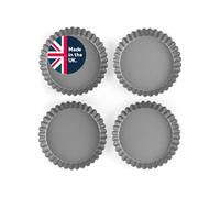 Salter Essentials Ensemble de 4 Moules Cannelés - Revêtement Antiadhésif, Acier au Carbone, Compatible Lave-Vaisselle, Fabriqué au Royaume-Uni, Sans PFOA, Compatible Friteuse à Air & Four