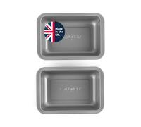 Salter Essentials Lot de 2 plats rectangulaires profonds - moules en acier carbone 16,5 cm, lavables au lave-vaisselle, pour four ou friteuse à air, idéaux pour petites portions et desserts