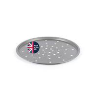 Salter Essentials Plateau à pizza - Revêtement antiadhésif, Plateau de cuisson, Passe au lave-vaisselle, Facile à nettoyer, Fabriqué au Royaume-Uni, Acier carbone Plaque de four, Sans PFOA, BW13671