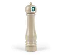 Salter Olea Moulin manuel 23 cm, beige, bois d’hévéa FSC®-Certified | Rechargeable, broyeur en céramique, mouture réglable de fine à grossière, rotation, pour sel ou poivre, 2 capuchons gravés