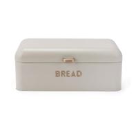 Salter Pebble Grand Bac à Pain - Poudre enduit de finition, grand récipient de stockage de pain, pain de magasin, pâtisseries et bagels, acier durable, facile à nettoyer, lettrage en laiton gaufré