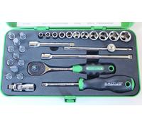 SALTUS Coffret de cliquets 28 pièces Coffret de clés à douilles Jeu d'outils 1/4