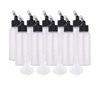 Saluaqui Brush Bottle Capsairbrush Siphon Bot 10 Pièces Flacons de Peinture Aérographe de 65 Ml avec 4 Entonnoirs Alimentation par Siphon à Action Compatible avec les Pots en PP Translucides Paasche
