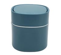 Saluaqui Bureau Poussoir Couvercle Poubelle 2L Compact Déchet Canette pour | Poubelle de 2 litres avec couvercle, conteneur à pousser anti-odeurs, poubelle de bureau en plastique peu encombrante et