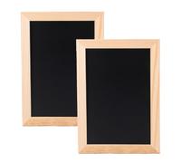 Saluaqui Lot de 2 Mini Panneaux Ardoise, Cadre en Bois 10,2 X 15, Cm | Cadre en Bois Composite ABS, Compatible avec Marqueur pour Tableau Blanc et Craie, Tableau Noir pour Menus, Mariages,