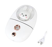 Saluaqui Pulvérisateur de Brume Faciale USB, Animal Mignon, Humidificateur Rechargeable de 35ml pour Voyage, Compact et Portable, Humidificateur pour le Visage et les Yeux, Spray Hydratant (WHITE)