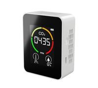 Saluaqui Quality Indoor Radon Detector Détecteur de CO2 Portable d'intérieur Analyseur de qualité Intelligent avec Grand écran LCD pour la Maison et l'utilisation Thermohygromètre Multifonctionnel