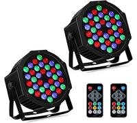 SALUTEMEUBLE 2Ps Lampe de Scène Télécommandée avec Batterie Intégrée 36LED Pour Fêtes Soirées Réunions Halloween