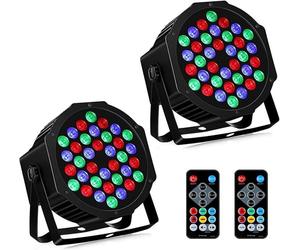 SALUTEMEUBLE 2Ps Lampe de Scène Télécommandée avec Batterie Intégrée 36LED Pour Fêtes Soirées Réunions Halloween