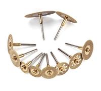 SALUTUYA 10 pièces meule diamantée, disques à tronçonner diamantés jeu de meules, ensemble de meules diamantées plaquées titane, pour outil rotatif