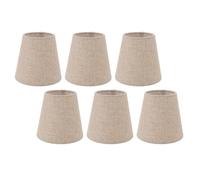SALUTUYA abat-jour en tissu de lin Petit abat-jour à Clip en tissu lin, 6 pièces, pour ampoules de bougies, accessoires deco seul